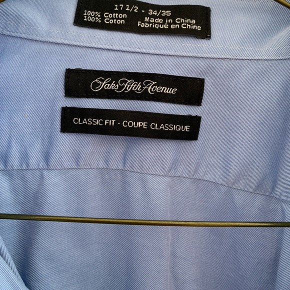 Saks Fifth Avenue Men’s Dress Shirt - Picture 2 of 2